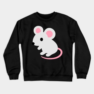 White Mouse Emoticon Crewneck Sweatshirt